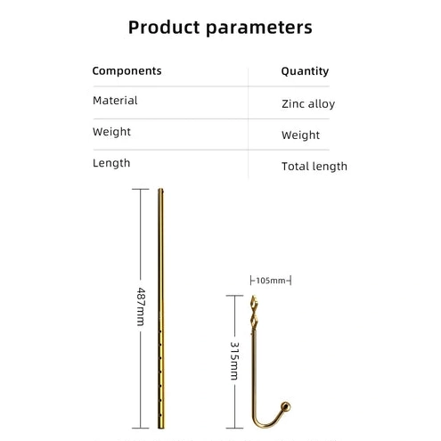3867 Hook Adjustable Anal LOCKINK Set Golden AllNight 0413